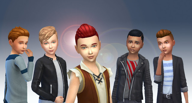 Sims 4 Boys Hair Pack 4 at My Stuff