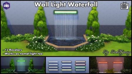 Wall Light Waterfall by Bakie at Mod The Sims