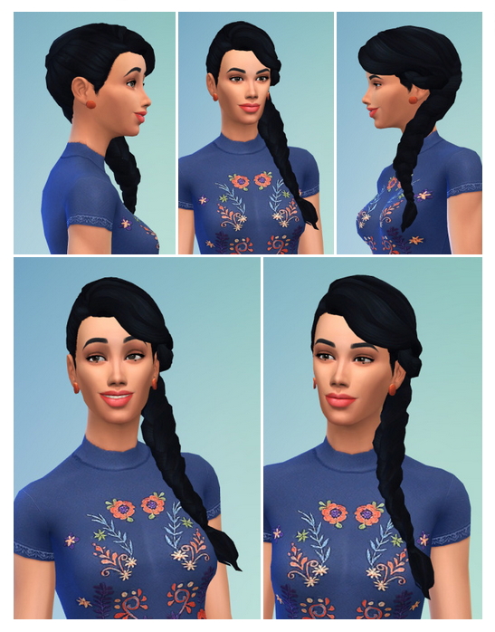 Sims 4 Glamour Ponytail at Birksches Sims Blog