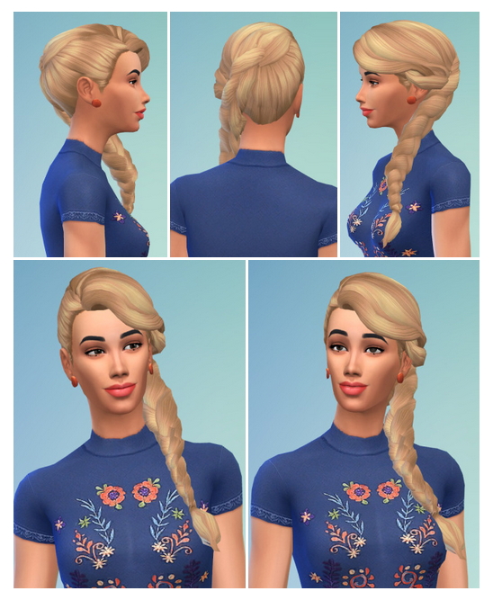 Sims 4 Glamour Ponytail at Birksches Sims Blog