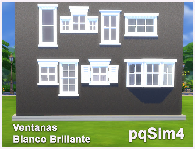 Sims 4 Bright White Windows by Mary Jiménez at pqSims4