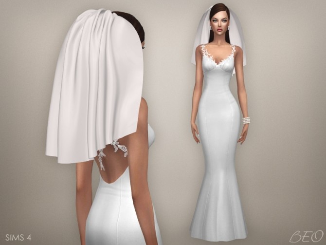 Sims 4 WEDDING VEIL 04 at BEO Creations