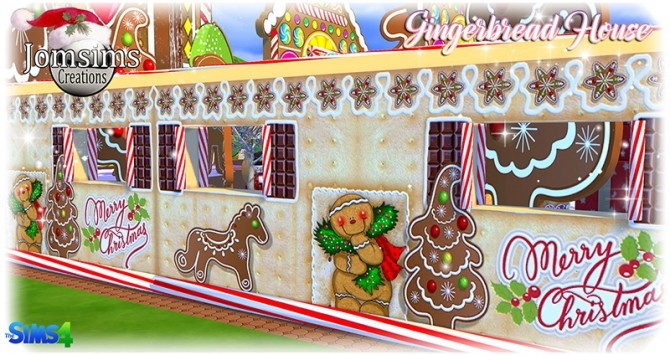 Sims 4 Gingerbread house at Jomsims Creations