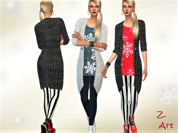 Sims 4 Winter CollectZ. XI outfit by Zuckerschnute20 at TSR