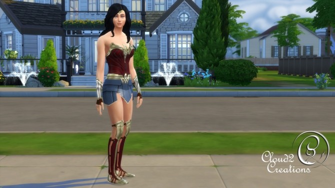 Sims 4 Wonder Woman costume by Cloud2 at SimsWorkshop