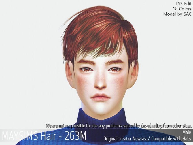 Sims 4 Hair 263M (Newsea) at May Sims