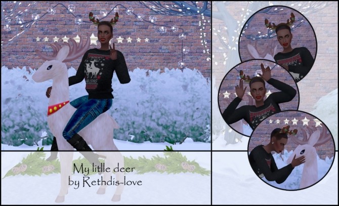 Sims 4 My litlle deer poses at Rethdis love