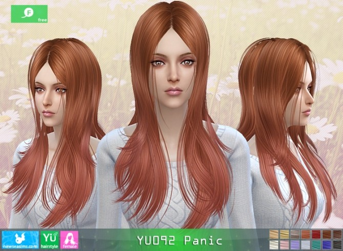Sims 4 Yu092 Panic hair (Free) at Newsea Sims 4