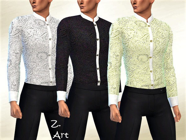 Sims 4 Winter CollectZ XIII festive shiny shirt by Zuckerschnute20 at TSR