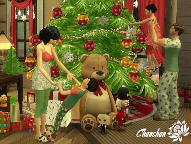 Sims 4 Christmas pajamas collection by Chanchan24 at Sims Artists