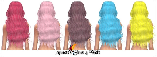Sims 4 Sintiklia Hair Sparks Recolors at Annett’s Sims 4 Welt
