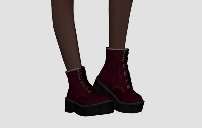 Sims 4 Chunky Combat Boots at Elliesimple
