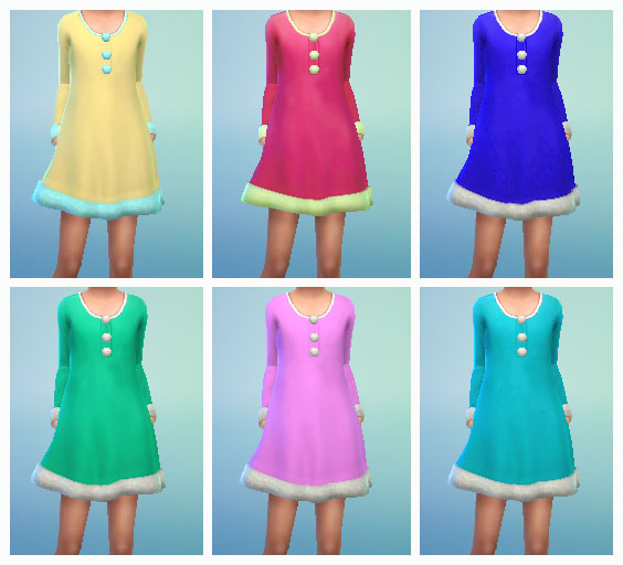Sims 4 Christmas Dress for Girls at My Stuff