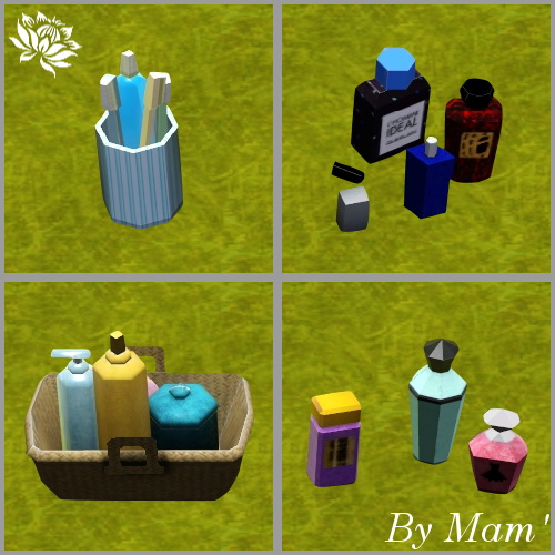 Sims 4 Bathroom clutter by Maman Gateau at Sims Artists