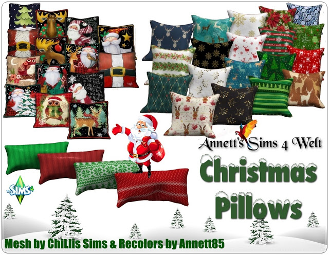 Sims 4 Christmas Pillows at Annett’s Sims 4 Welt