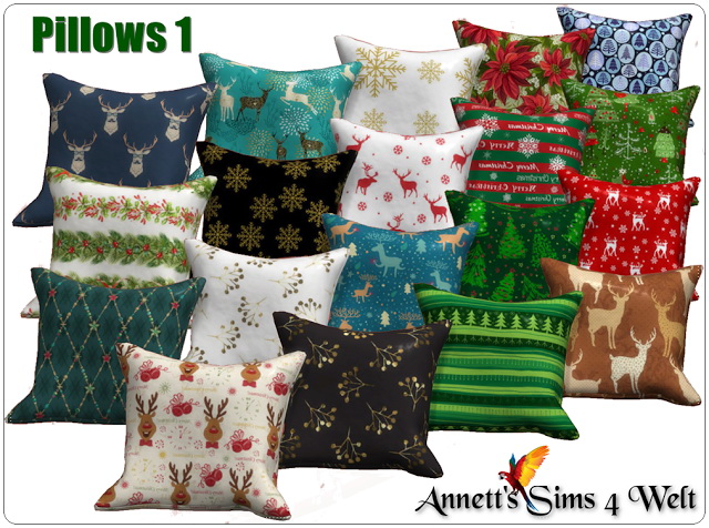 Sims 4 Christmas Pillows at Annett’s Sims 4 Welt
