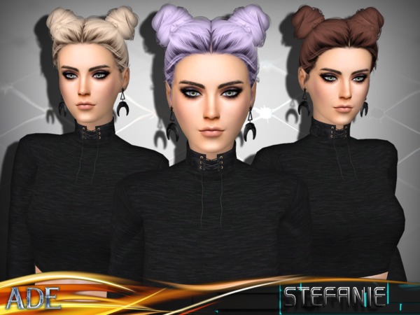 Sims 4 Stefanie hair without bangs by Ade Darma at TSR