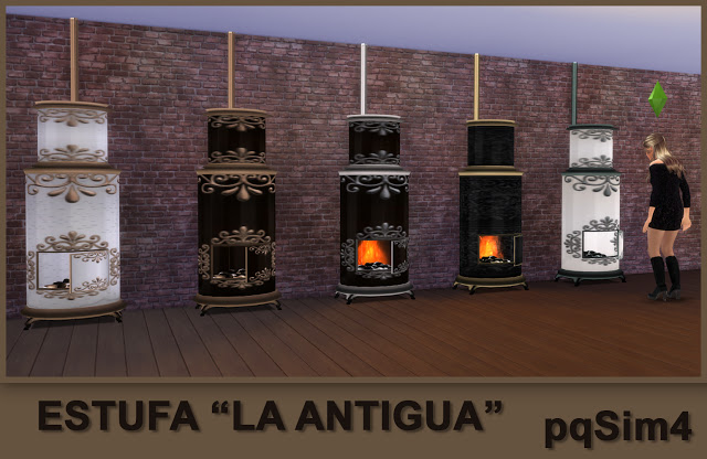 Sims 4 La Antigua stove by Mary Jiménez at pqSims4