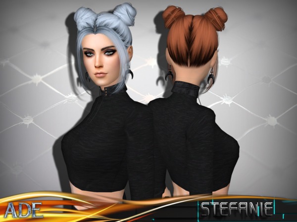 Sims 4 Stefanie hair with bangs by Ade Darma at TSR