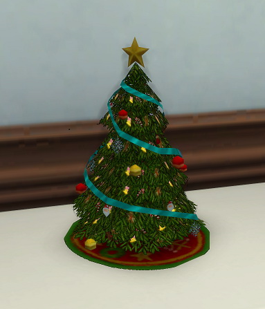 Sims 4 TS2 Small Holiday Tree Sculpture by BigUglyHag at SimsWorkshop
