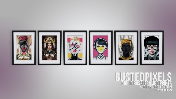 Sims 4 Giulio Rossi Collection Society6 Framed Prints at Busted Pixels