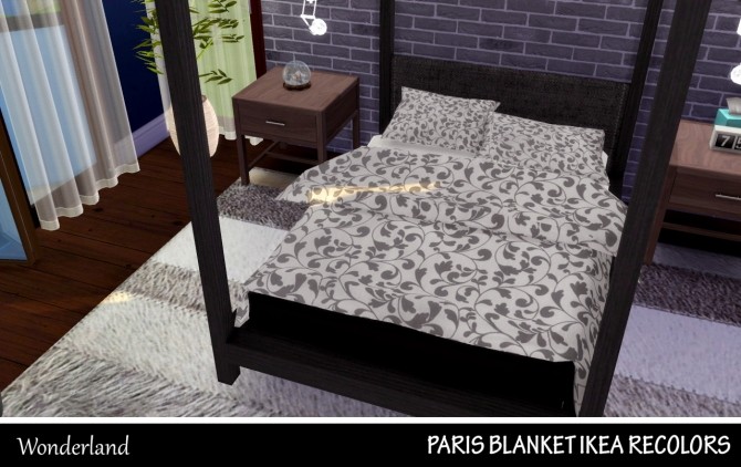 Sims 4 Paris Blanket Recolors at Wonderland Sims4