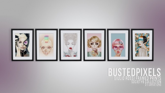 Sims 4 Giulio Rossi Collection Society6 Framed Prints at Busted Pixels