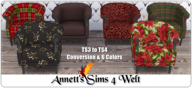 Sims 4 Christmas Armchairs at Annett’s Sims 4 Welt