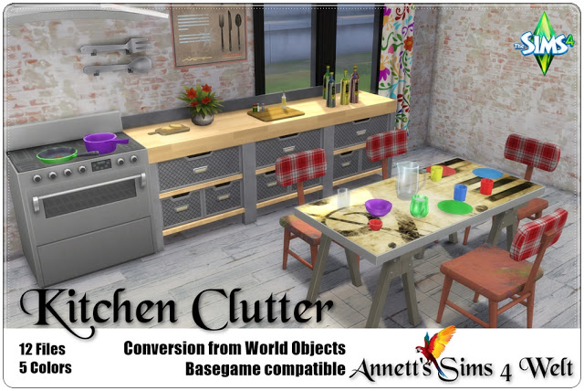Sims 4 Kitchen Clutter at Annett’s Sims 4 Welt