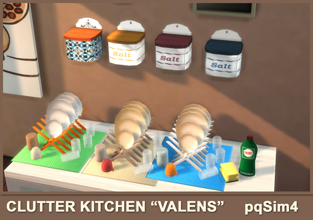 Sims 4 Valens Kitchen Clutter by Mary Jiménez at pqSims4