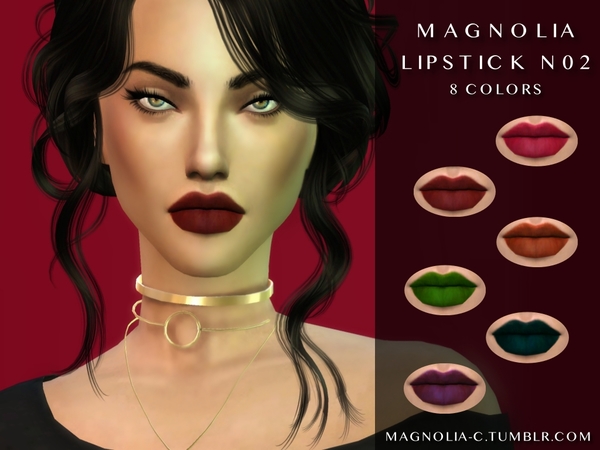 Sims 4 Lipstick N02 by magnolia c at TSR