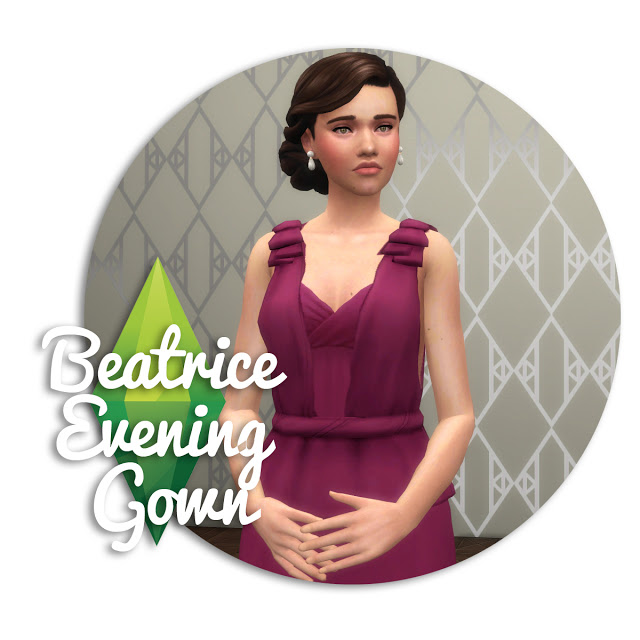 Sims 4 Beatrice Evening Gown at Historical Sims Life