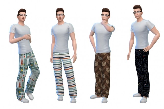 Sims 4 Mens PJ pants at Deeliteful Simmer