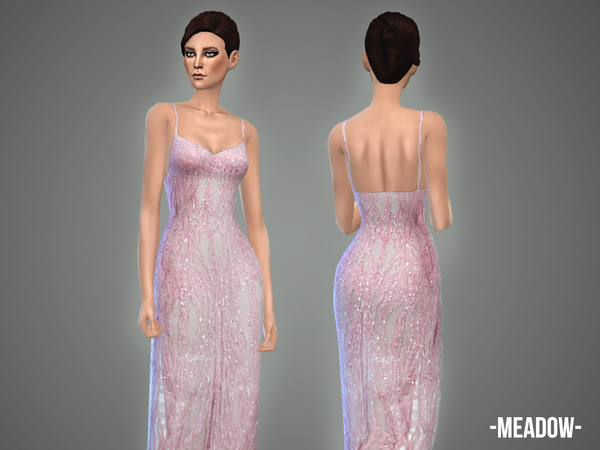 Sims 4 Meadow gown by April at TSR