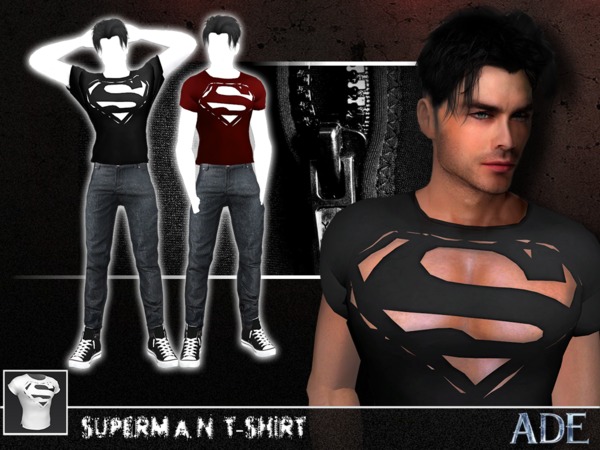 Sims 4 Superman T Shirt by Ade Darma at TSR