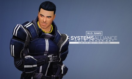 Mass Effect Armor Kaidan Systems Alliance Male Armors by Xld_Sims at SimsWorkshop