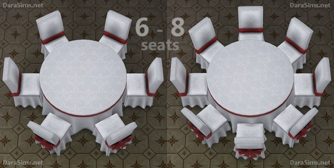 Big Round Festive Dining Tables 6 8, Round Tables Seat 8