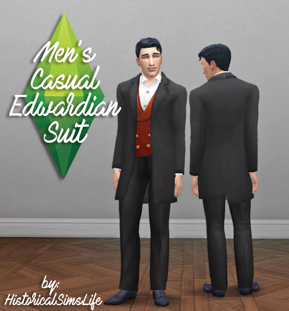 Sims 4 Mens Casual Edwardian Suit at Historical Sims Life