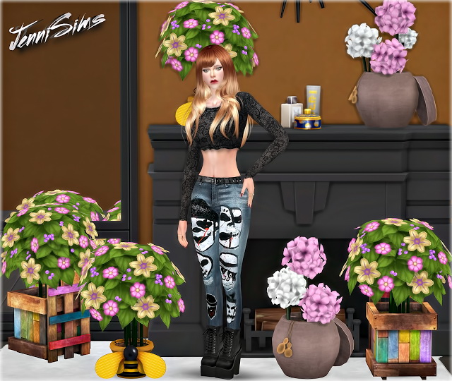 Sims 4 3 decoratives plants at Jenni Sims