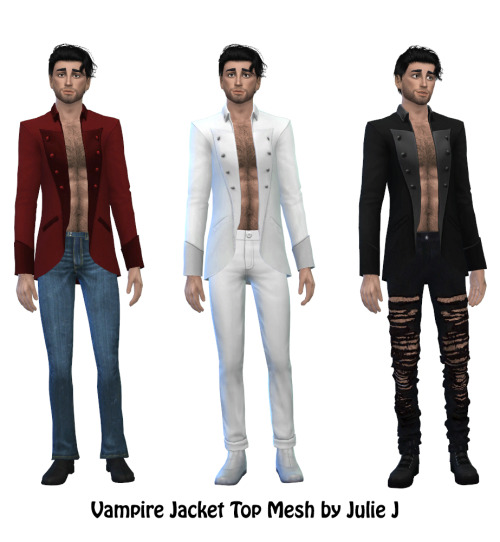 Sims 4 Vampire Jacket Top at Julietoon – Julie J