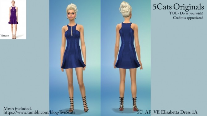 Sims 4 VE Elisabette Dress 1A at 5Cats