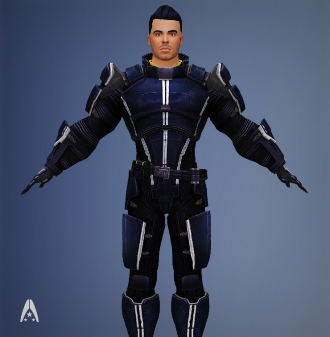 Sims 4 Mass Effect Armor N7 Standard Male by Xld Sims at SimsWorkshop