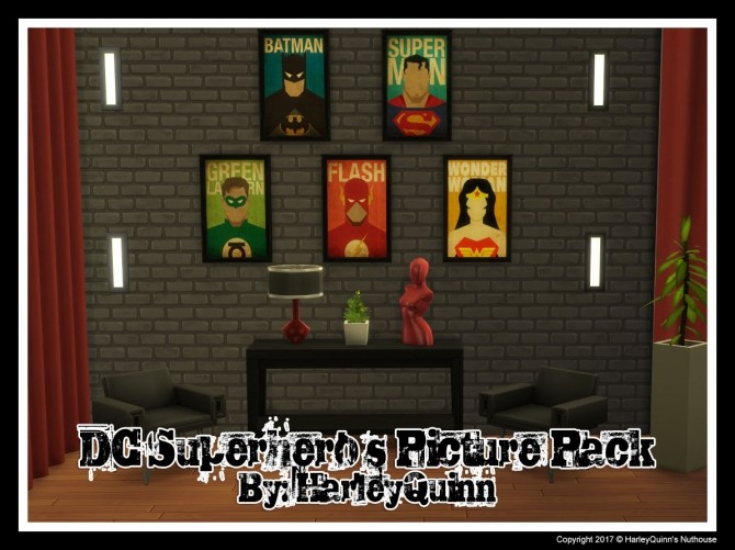 Sims 4 DC Superheros Picture Pack at Harley Quinn’s Nuthouse