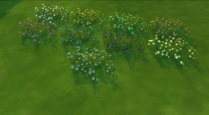 Sims 4 Daisies pansies recolored by Fitz71000 at Mod The Sims