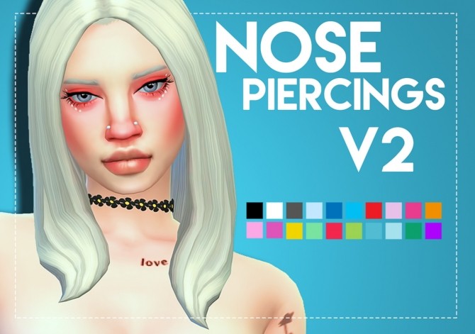 Sims 4 Nose Piercings V2 by Weepingsimmer at SimsWorkshop