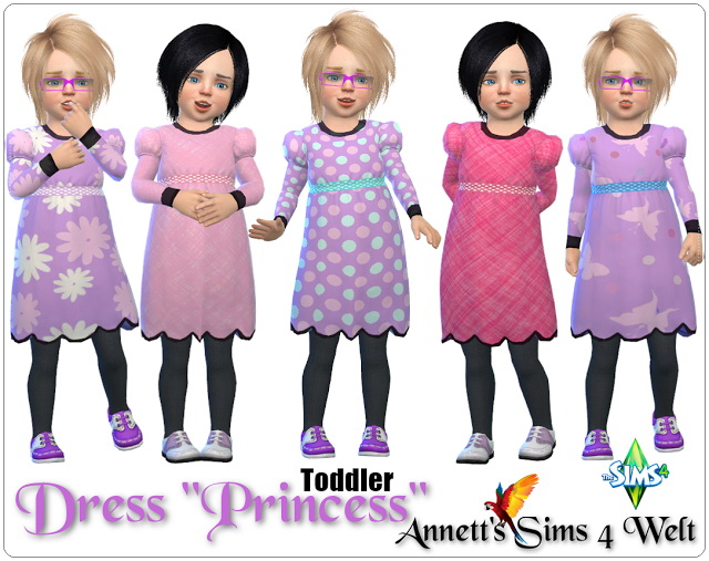 Sims 4 Princess Toddlers Dress at Annett’s Sims 4 Welt