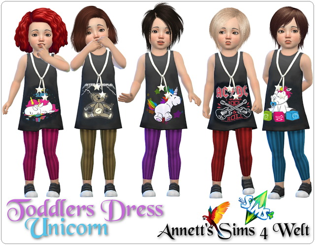 Sims 4 Unicorn Toddlers Dress at Annett’s Sims 4 Welt