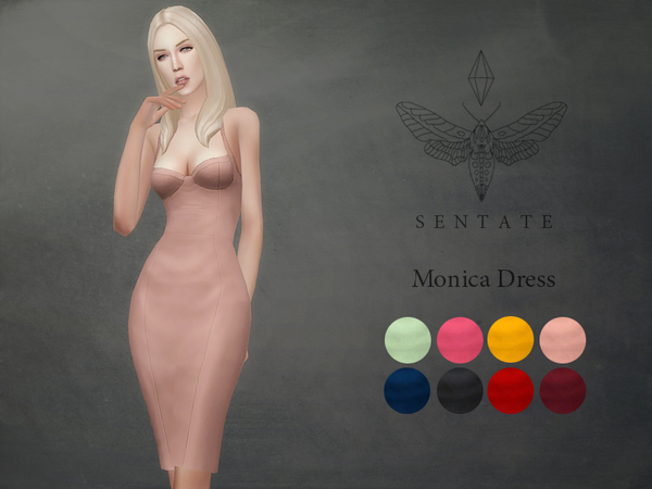 Sims 4 Monica Dress by Sentate at TSR
