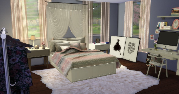 Sims 4 Girly Bedroom Build at AymiasSims
