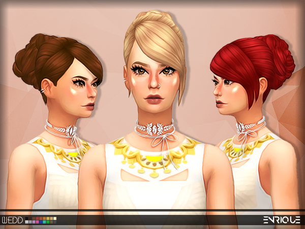 Sims 4 Wedd Hair by Enriques4 at TSR